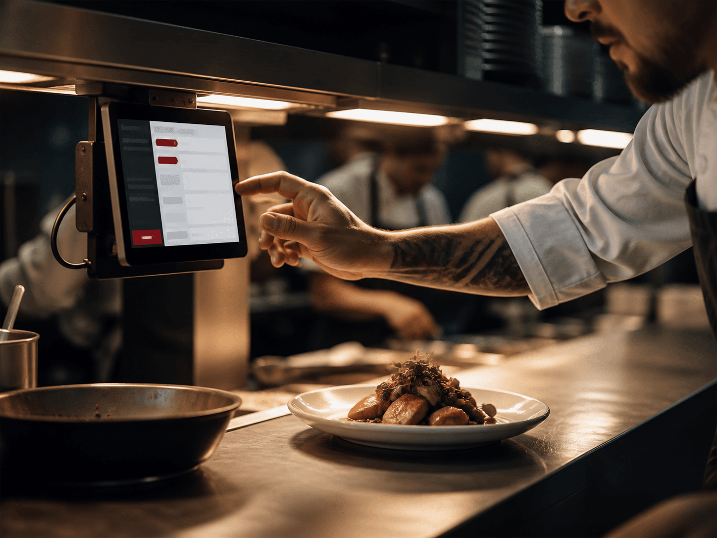 Restaurant team preparing an online pickup or delivery order